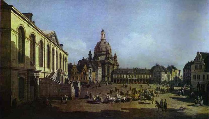 Bernardo Bellotto The New Market Square in Dresden Seen from the Judenhof